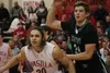 Wasilla's Zack Garnett and Colony's Chance Lincoln battle for position during Colony's win over Wasilla in the Northern Lights Conference title game March 7 in Kenai. ADAM CHRISTIANSEN/For th