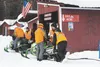 2015 Iron Dog Team 15 — Brian Jurenka and Charlie Potter — gas up at the Skwentna Roadhouse during the 2015 Iron Dog. The Iditarod Trail Sled Dog Race restart moved from Willow to Fairbanks t
