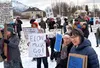 Just over 100 people turned out for the "Protest to Save the Constitution" Rally in Palmer, as part of the nationwide day of protest to various Executive Orders and actions being taken by Pre