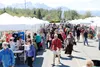 A crowd of people enjoys a sunny summer day in downtown Palmer during the Friday Flings event June 6. It’s one of several local farmers markets that operate during the summer in the Mat-Su Va