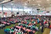 Participants in the 2013 Christmas Friendship Dinner fill the Curtis D. Menard Memorial Sports Center in Wasilla Wednesday Dec. 25, 2013. Courtesy Wendy Moreiko
