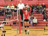 Wasilla's Lindsey Cizek sets the ball during a 3-0 (25-14, 25-9, 25-21) win over rival Colony Sept. 22 at Wasilla High School. Wasilla improved to 2-1 in Northern Lights Conference play with 