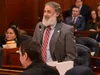 Rep. George Rauscher, R-Sutton, speaks in favor of the creation of an Alaska Department of Agriculture by executive order on Wednesday, March 19, 2025. James Brooks/Alaska Beacon