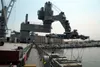 The Office of Naval Research tests their Large Vessel Interface Lift-on/Lift-off crane at Naval Station Norfolk. The demonstrator crane, which has been temporarily installed on the Maritime A