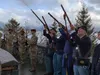 U.S. Army Alaska Soldiers with 725th Brigade Support Battalion, 4th Brigade Combat Team (Airborne), 25th Infantry Division, and the 9th Army Band participate in the 2017 Alaska Day Festival i