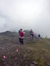 Competitors work their way up the trail during the Pioneer Ridge Climb near Palmer earlier this month. Courtesy of Pete LaFrance