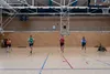 U.S. Air Force Airmen from the 52nd Aircraft Maintenance Squadron perform a High Aerobic Multi-shuttle Run during a mock physical training test, Aug. 3, 2021, on Spangdahlem Air Base, Germany
