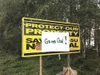 Photo courtesy David Shurtleff Seemingly pro-coal vandals
damaged at least three signs in the Palmer area this past weekend.
The signs are owned by the Mat Valley Coalition, and the vandalism
