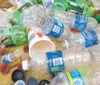 ROBERT DeBERRY/Frontiersman Plastic bottles on a separating
table at the Alaska State Fair recycling station.