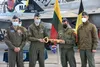 Handover of the symbolic key to the Baltic airspace from Poland and Denmark to Spain and the Czech Republic during official handover ceremonies held at Šiauliai Air Base, Lithuania on March 3