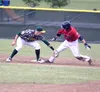 Mat-Su Miners infielder Tyler Wolfe tags a Chugiak runner out at second during a 5-4 win over the  Chinooks June 9 at Loretta French Field. JEREMIAH BARTZ/Frontiersman