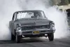 ROBERT DeBERRY/Frontiersman file photos Ryan Roloff smokes his
tires before he makes a run down the Alaska Raceway Park drag strip
in 2010.