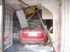 Photo courtesy Palmer Fire Department A 2004 Acura MDX sits
inside the UPS Store in Palmer after a Sunday afternoon
collision.