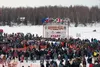 Mushers head for Nome from Willow Lake during the official re-start of the 2013 Iditarod Trail Sled Dog Race. Frontiersman file photo