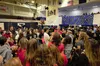 Delegates from the Southcentral region participate in cheers before general assembly. Anthony Jones/Frontiersman