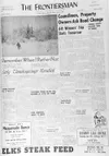 At right, front page of the Nov. 25, 1964, Mat-Su Valley
Frontiersman.