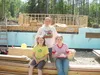 PHYLLIS SHAFER/Alaska Community Development Corporation. Mary
Beall and family take a break from building their new Settlers Bay
home through the Alaska Community Development Corp.’s Self-Hel