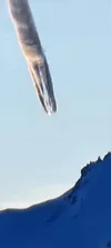 Images capture what is being called a contrail Thursday morning near Lazy Mountain. Photo courtesy Mattias Ahlvin