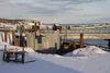 The area of damage at Port MacKenzie in a Dec. 2 file photo. Since this time, contractors and officials have reached a point where the dock could theoretically survive the winter, and plan on