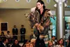 Robin Thompson modeling a squirrel skin parka by David Green Master Furrier at the 2019 Trend Fashion Show at the Ted Stevens International Airport in Anchorage. Photo by Lexi Trainer.