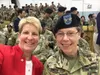 Maj. Gen. Tammy Smith and her wife, Tracey Hepner, during an Army event. During her last assignment, Smith was the special assistant to the assistant secretary of the Army for manpower and re