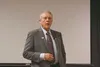 University of Alaska president Pat Gamble speaks about the state of higher education in Alaska at a joint Rotary Club luncheon at the Palmer Moose Lodge Thursday afternoon. CAITLIN SKVORC/Fro