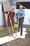 ANDREW WELLNER/Frontiersman Dr. Cathy Baldwin-Johnson, who works
as a physician at The Children's Place and helped get the center
off the ground, stands with Col. Audie Holloway, who runs the