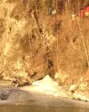 Palmer Fire Department works to rescue a man who was injured Monday night while trying to retrieve a lawn chair. He was injured when a rope system he'd rigged for the descent failed. Courtesy