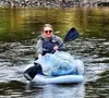 Whether by canoe or kayak, volunteers made their way down the Little Su River as part of the 17th annual Little Su Classic, removing trees, debris, and other garbage from the river. Courtesy 