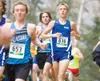 Palmer's Chris Oshiensky holds steady at the middle of the pack
during the first stretch of Saturday's cross country running
championships at Bartlett High School. (ROBERT
DeBERRY/Frontiersma
