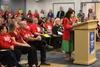 During the Wednesday evening regular meeting of the Matanuska Susitna Borough School District (MSBSD) school board, there was once again a sea of teachers, librarians and support staff wearin