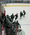 The Colony Knights celebrate their first goal during a 2-1 win over Wasilla in the 2025 Division I state tournament. Courtesy of Colony High School