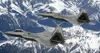 F-22 Raptors fly a training mission near Elmendorf Air Force Base, Alaska. The aircraft are assigned to the 3rd Wing at Elmendorf. (U.S. Air Force photo)