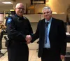 Joel Smith, right, is the new chief of the Wasilla Police Department replacing Gene Belden, left, who has retired. Courtesy photo