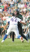 Colony quarterback Matt Jaronik runs as a senior during a win
over Wasilla. Jaronik has committed to play college football for
NAIA University of St. Mary. Jaronik could play on either offens