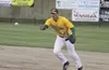 Mat-Su first baseman Nick Senzel fields a ground ball and makes the toss back to first during a 6-5 win over the San Francisco Seals June 18, 2014, at Hermon Brothers Field in Palmer. Senzel,