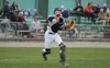 Mat-Su catcher Ryan Haug fires a throw to first during a loss to the Anchorage Bucs. Haug has been hit by a pitch seven times this summer, which leads the Alaska Baseball League. Jeremiah Bar