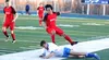 Wasilla's Hwijin Jang jumps over a sliding Palmer play during a match against the Moose early in 2017. Wasilla opens the Northern Lights Conference tournament as the No. 3 seed in the NLC Nor