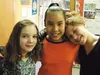 Saesha Steinbacher, Tyler Lestenkof, and Rachel Brown, students
at Iditarod Elementary, were raising money for a treehouse until
they heard of their school's effort to support Ariel Courtwrig