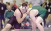 Colony freshman Quace Wright wrestles Service junior Stephen
Ellis during the semifinal round of the ASAA/First National Bank 4A
State Wrestling Championships last weekend. Mat-Su Valley team