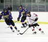 Houston's Noah Gillespie controls the puck during a 3-0 win over Monroe in the 2015 3A state title game. Courtesy Bruce Eggleston/matsusports.net