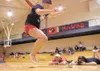 Houston High School’s Brandy Malidore completes a 44-inch toe kick during the Native Youth Olympics district meet at Houston Middle School. ROBERT DeBERRY/Frontiersman.com