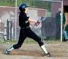 Tiffany Scott unleashes a hit in a contest earlier this spring.
Scott helped the Knights notch their first postseason win in
program history. Frontiersman file photo.