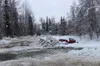 A car trapped in the Willow Creek Flood near Deneki Bridge Anthony Jones / For the Frontiersman