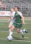 Colony freshman Peyton Johnstone runs the ball down the field during a 7-0 state semifinal loss to Service Friday. JEREMIAH BARTZ/Frontiersman
