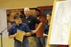 Mat-Su Borough Assemblyman and dog musher Vern Halter answers questions during a community meeting about the Sockeye fire at Houston Middle School June 17. HEATHER A. RESZ/Frontiersman