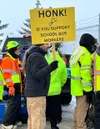 School bus drivers walked off the job Tuesday morning and remained on the picket line throughout the week, citing unsafe working conditions, lack of communication, and failure to address mech