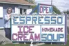 My Garden Party owner Nicole Kozak operates the blue coffee shop
in the MTA parking lot along the Palmer-Wasilla Highway. In
addition to a full line of espresso and coffee drinks, she feature