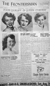 Front page of the Aug. 28, 1954 edition of the Frontiersman.
