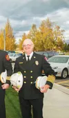 Chief Mahlon Greene stands outside the Mat-Su Borough building in mid-September before a ceremony where he was officially installed as the full-time chief of the Willow and Caswell fire depar